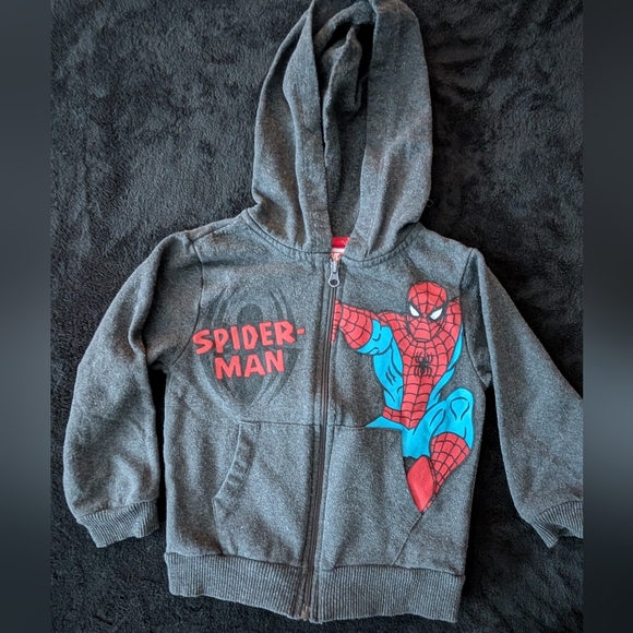 Marvel Spider-man Boys Fleece Zip Up Hoodie Sweatshirt Peter Parker Spiderman - Picture 2 of 8